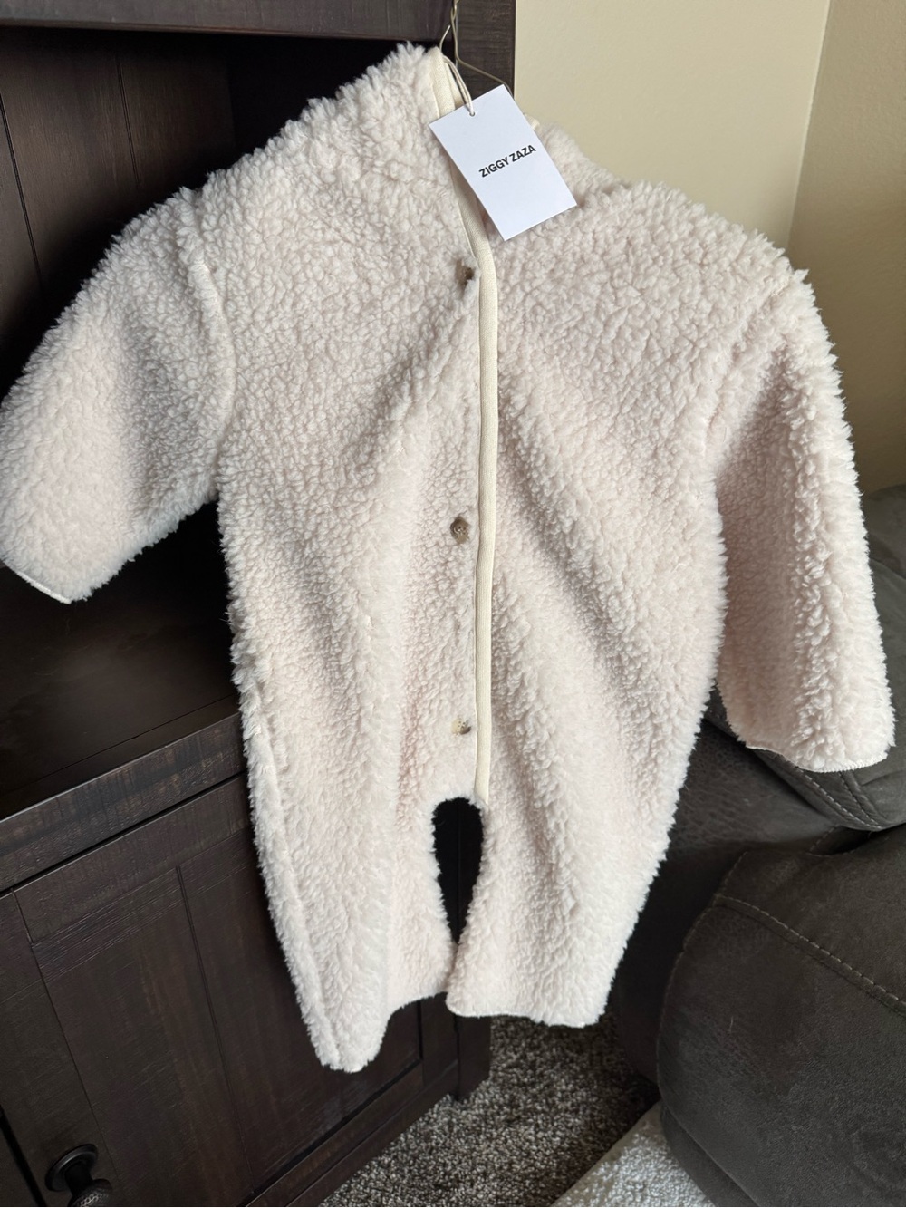 Ziggy Zaza Bunny Sherpa One-Piece Winter Suit Sz 12-24m NEW